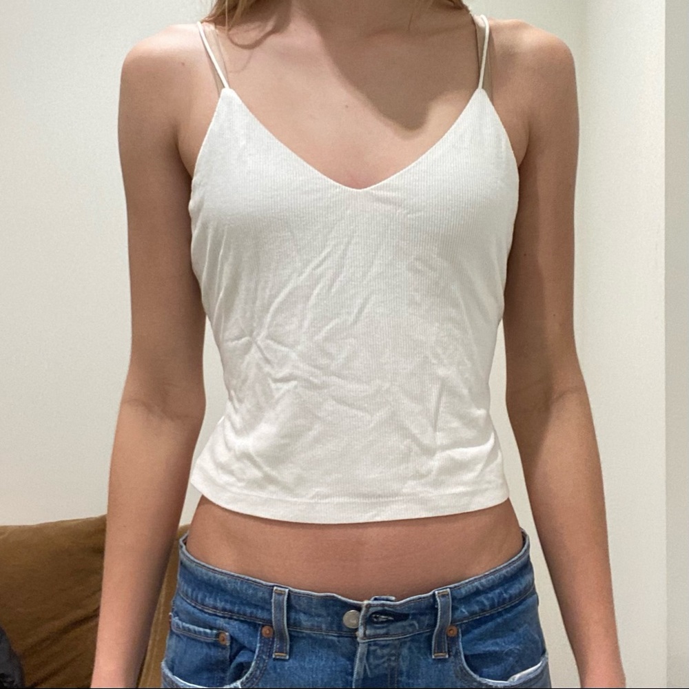 White Strap Tank Top